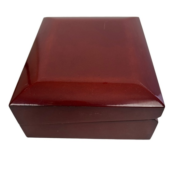 Rosewood Jewelry Box Made By Nobel Measures 6x5x2.75” Ivory Compartment Clean! - Picture 5 of 10